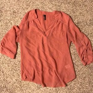 Pink sheer blouse